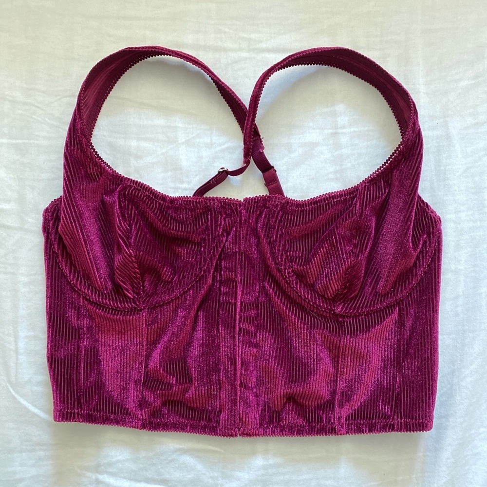 Urban Outfitters velvet bustier